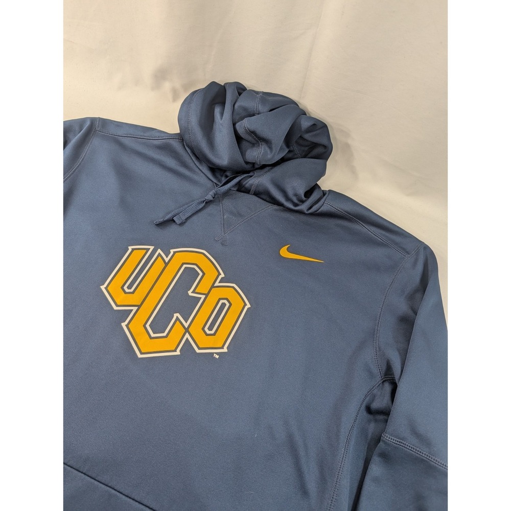 Nike University Of Central Oklahoma Navy Blue Dry Fit‎ Pull Over Hoodie Men's XL